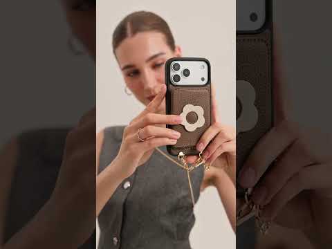 Slim Metal Chain- Magnetic Crossbody Phone Case with Card Holder