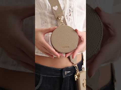 Original Design Set- Samsung Galaxy Webbing Crossbody Phone Case With Magnetic Wallet Round Pouch Set - Samsung S25 Ultra
