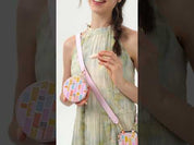 Sandra Hutter - カードホルダーとクロスボディストラップ付きの抽象的なテーマの携帯電話ケース