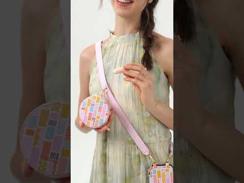 Sandra Hutter - カードホルダーとクロスボディストラップ付きの抽象的なテーマの携帯電話ケース