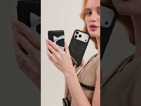 Flutter Flow- Crossbody Wallet Case with Butterfly AirPods Pouch & MagSafe