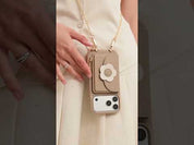 Delicate Metal Chain- Slim Wallet Phone Case with Crossbody Chain