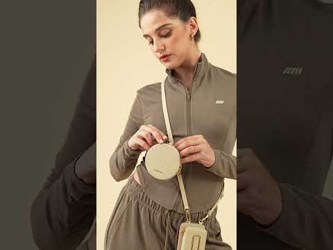 Original Design Set- Detachable Wireless Charging Crossbody Square Stand Wallet Phone Case Round Pouch Set