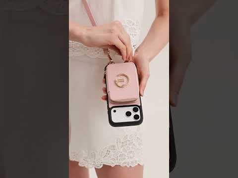 オリジナルデザインセット - 旅行用取り外し可能なMagsafeクロスボディウォレット電話ケースセット