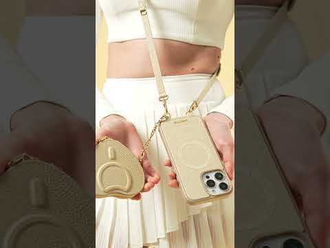 Heart Design Kit- Detachable Wireless Charging Crossbody Wallet Phone Case Pouch Set