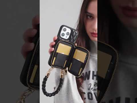 BraidTrend - ロープスタイルストラップ電話ケース（ブラック）