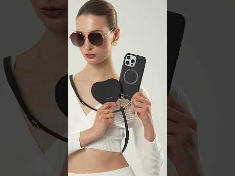 Heart Design Kit- Detachable Wireless Charging Crossbody Wallet Phone Case Pouch Set