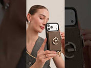 Delicate Metal Chain- iPhone Crossbody Case with Magnetic Card Holder