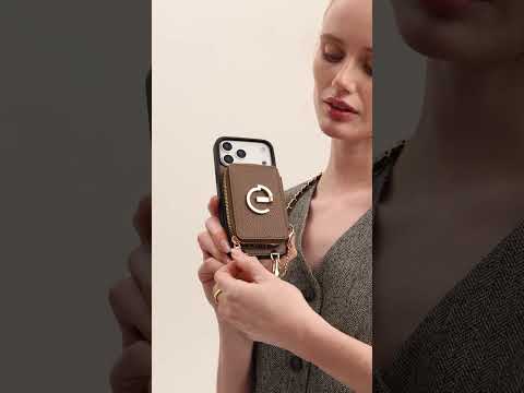 アリュールチェーンシリーズ - チェーンとスタンド付きウォレットフォンケース