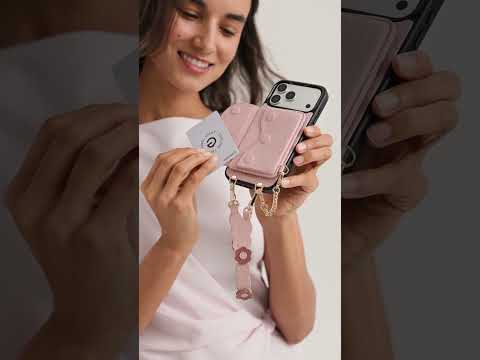 ブルームパル - 立体フラワーストラップ付きリストレットスマホケース｜スリムウォレット付き