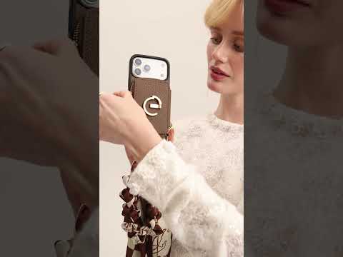 Silk Flair Set- Lychee Wrist Strap Wireless Charging Phone Case with Card Holder & Stand