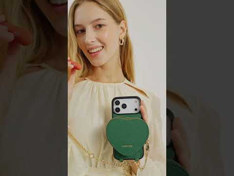 ハートメイトキット - マグネット式ウォレット付きiPhone17ProMaxケース用ストラップ