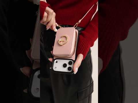 モランディ グレースキット - ストラップ＆スタンド付き取り外し可能なウォレットフォンケース