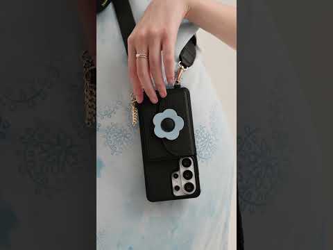 Bloom Pal- Samsung Galaxy Magnetic Wallet Case with Strap & Pouch