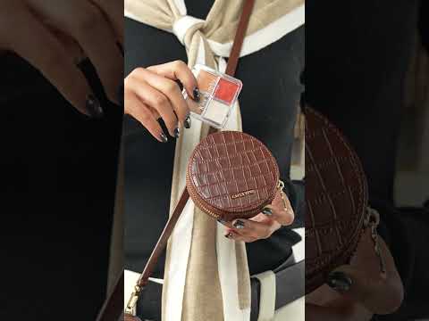 Crocodile Craft Set- Detachable Wireless Charging Crossbody Wallet Phone Case Round Pouch Set