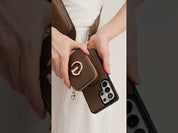 Mocha Samsung S26 Ultra hands-free phone case with strap with Magsafe for dog walking