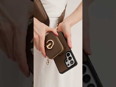 Mocha Samsung S26 Ultra hands-free phone case with strap with Magsafe for dog walking
