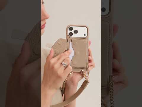 フラッターフロー - ウォレットスマホケース｜ワイドストラップ＆バタフライチャーム付き