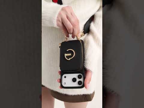 オリジナルデザインセット - ウェビングクロスボディウォレット付き iPhone ケース（スタンド付き）