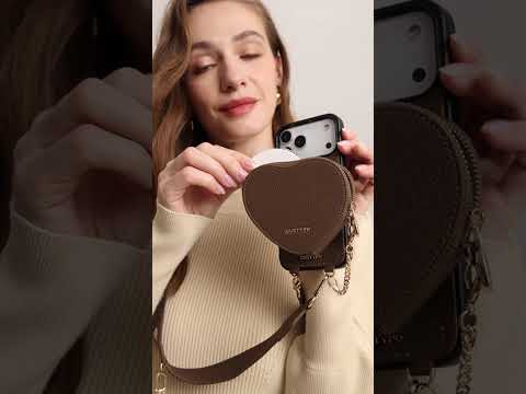 モランディグレースキット - ハートポーチ付きマグネット式クロスボディフォンケース