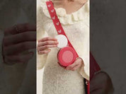 オリジナルデザインセット - ワイヤレス充電ウェビングクロスボディ電話ケースラウンドポーチセット - iPhone 17