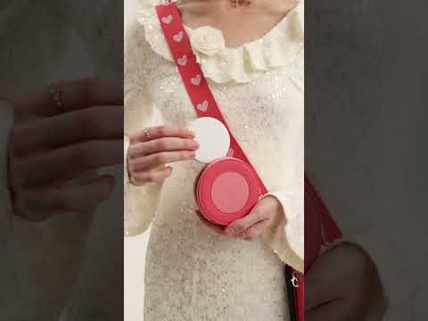 オリジナルデザインセット - ワイヤレス充電ウェビングクロスボディ電話ケースラウンドポーチセット