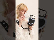 Patch Heart- Crossbody Phone Case with Magnet Heart Pouch