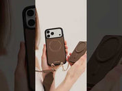 オリジナルデザインセット - ウェビングクロスボディウォレット付き iPhone ケース（スタンド付き） - iPhone 18 Pro Max