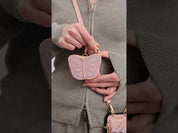 Flutter Flow- Crossbody Wallet Case with Butterfly AirPods Pouch & MagSafe