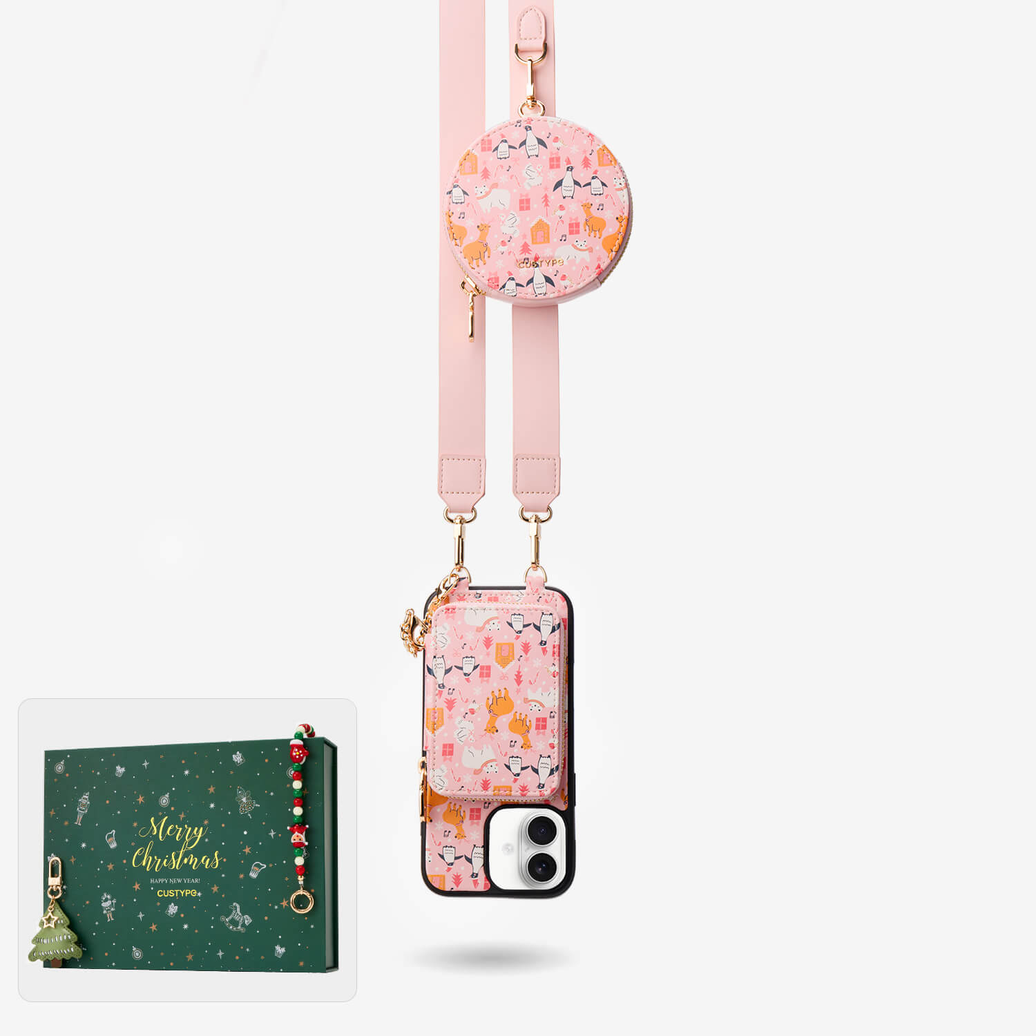 print phone case light pink