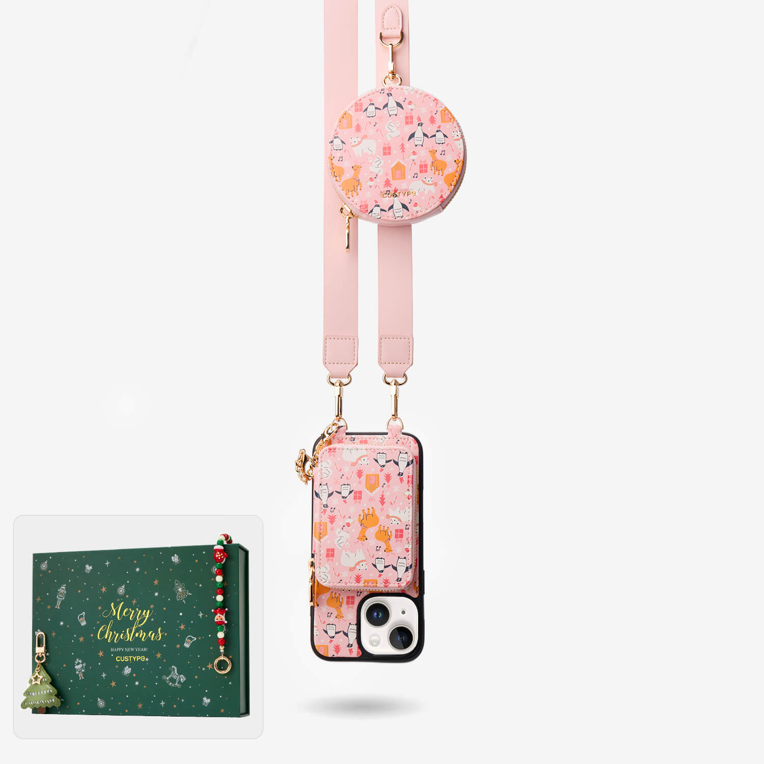 print phone case light pink