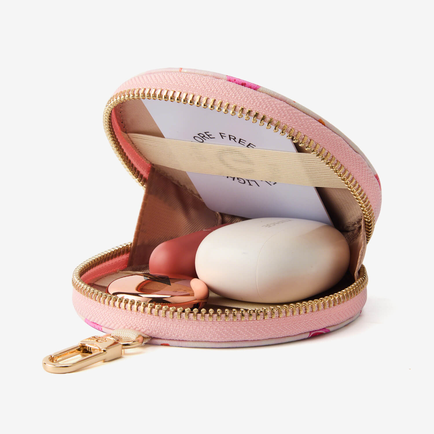 round leather coin pouch