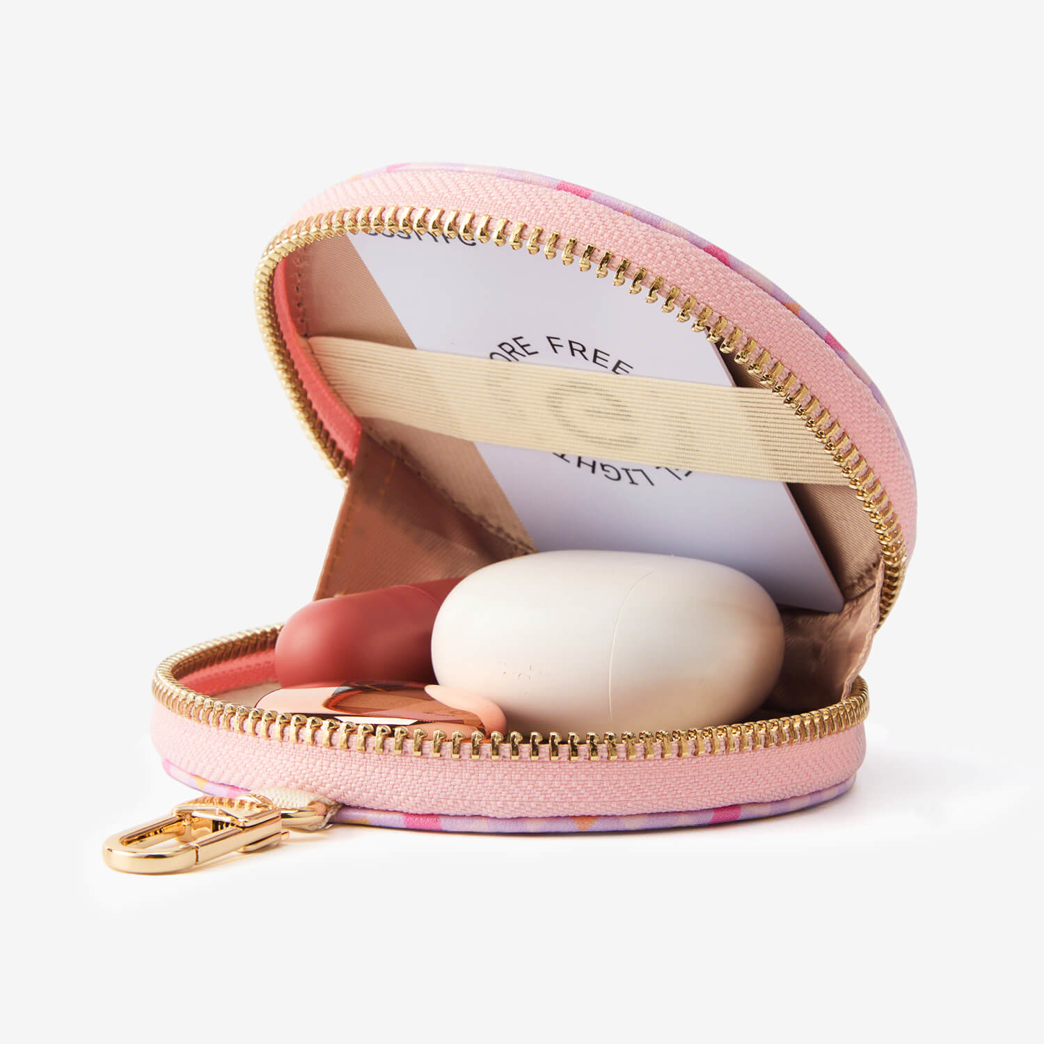 round makeup pouch