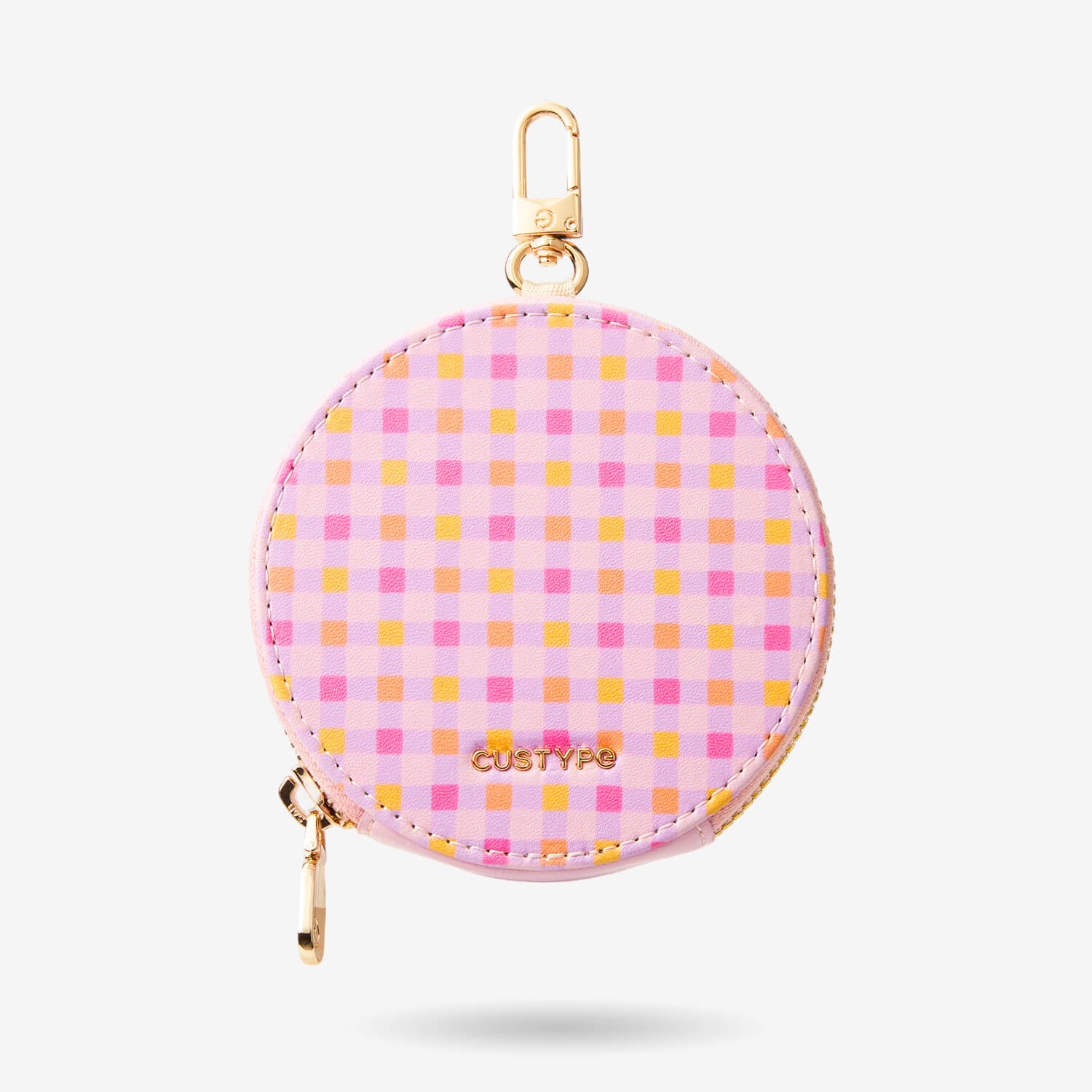 round pouch with zipper