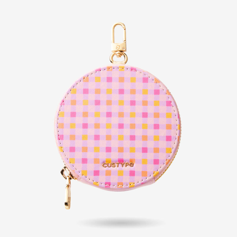 round pouch with zipper