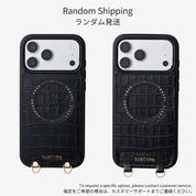クロコダイルクラフトセット - 取り外し可能なワイヤレス充電ウォレットフォンケース