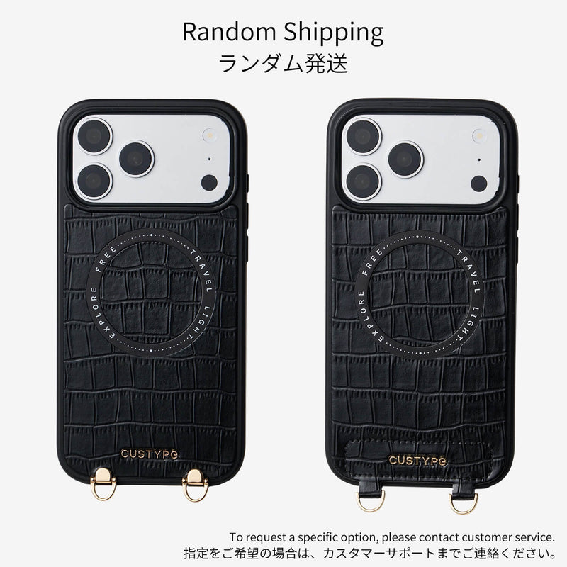 クロコダイルクラフトセット - 取り外し可能なワイヤレス充電ウォレットフォンケース