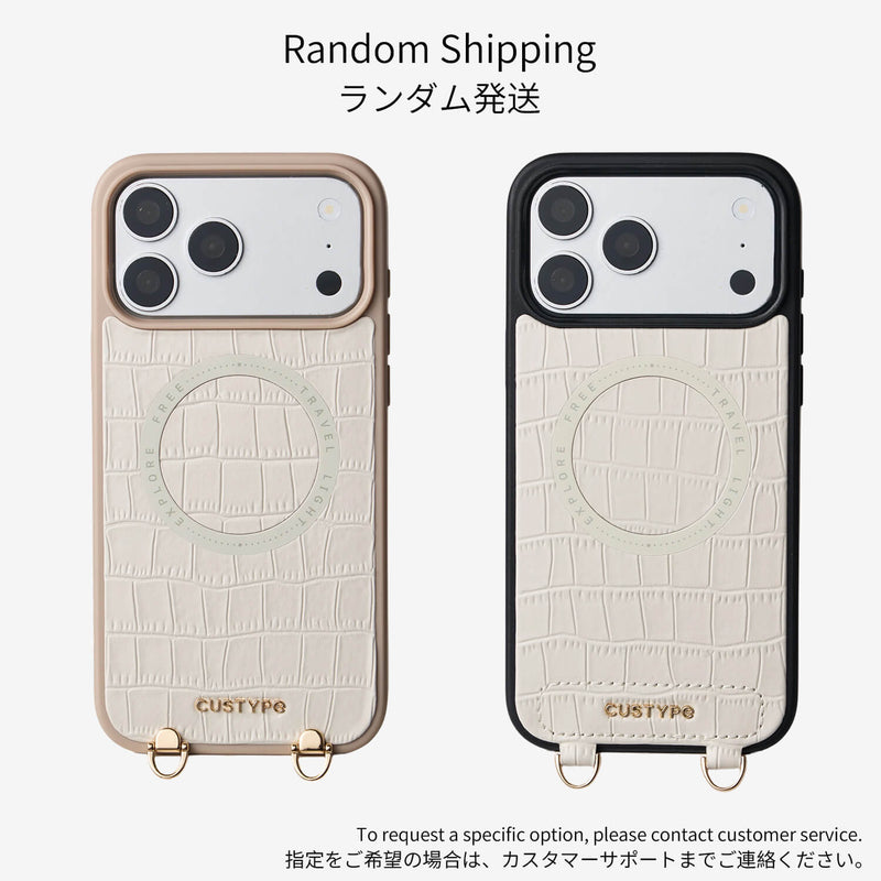 クロコダイルクラフトセット - 取り外し可能なワイヤレス充電ウォレットフォンケース