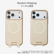 ハートデザインキット - ウェビングクロスボディとポーチ付きマグネット式スマホケース - iPhone 17 E