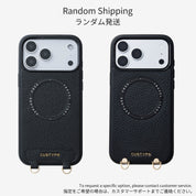 ハートデザインキット - ウェビングクロスボディとポーチ付きマグネット式スマホケース - iPhone 17 E