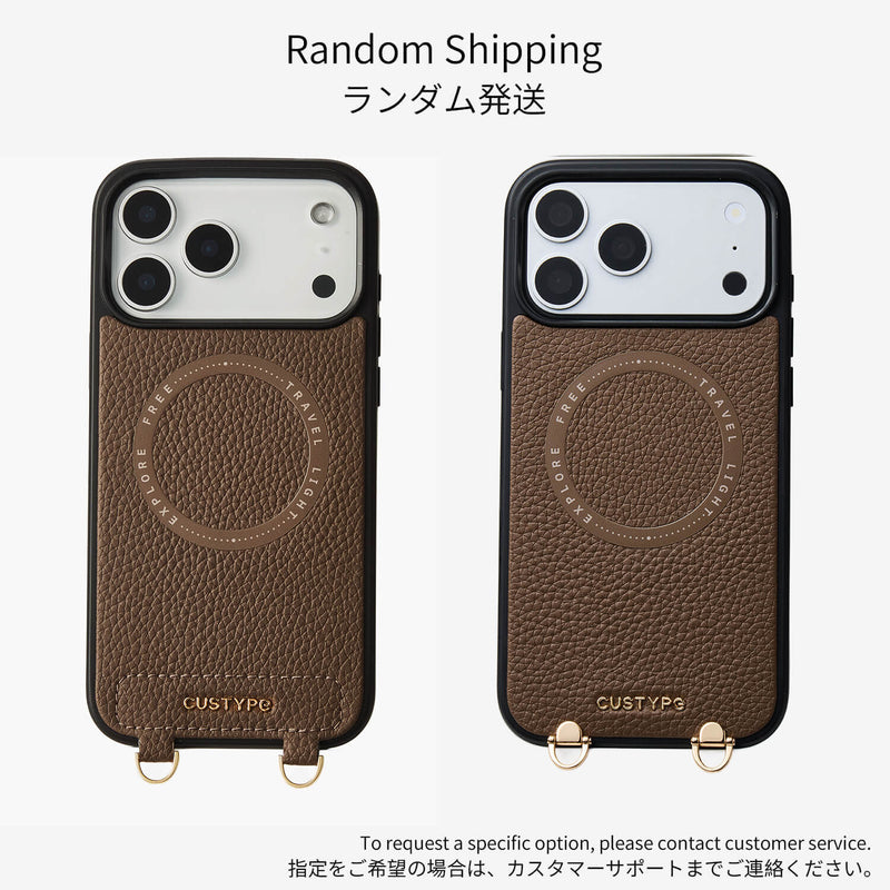 Original Design Set- Detachable Wireless Charging Crossbody Wallet Phone Case Round Pouch Set-Custype