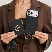 オリジナルデザインセット - 取り外し可能なワイヤレス充電電話ケース AirPods ポーチセット