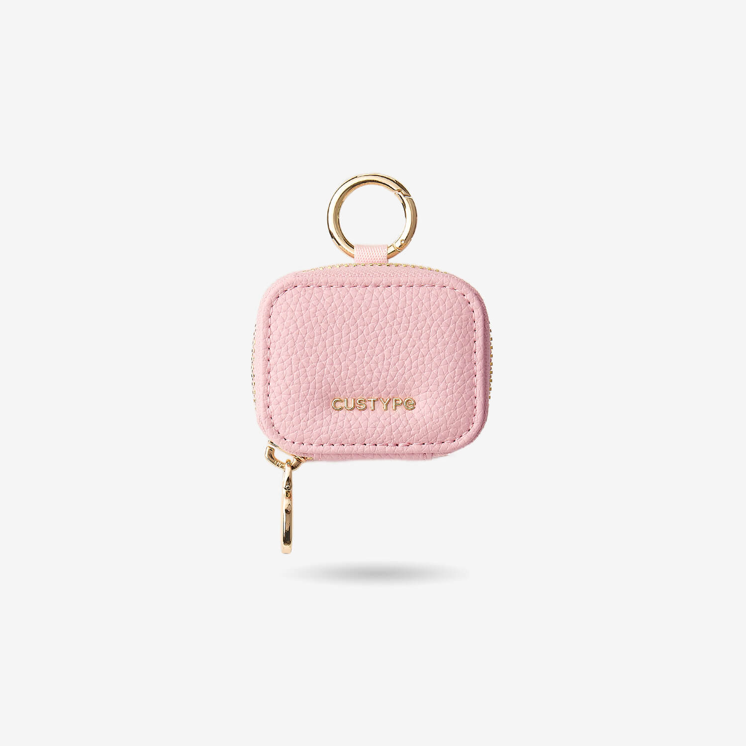 AirPods Pouch- Lychee Leather Mini Zip Pouch for Air Pods