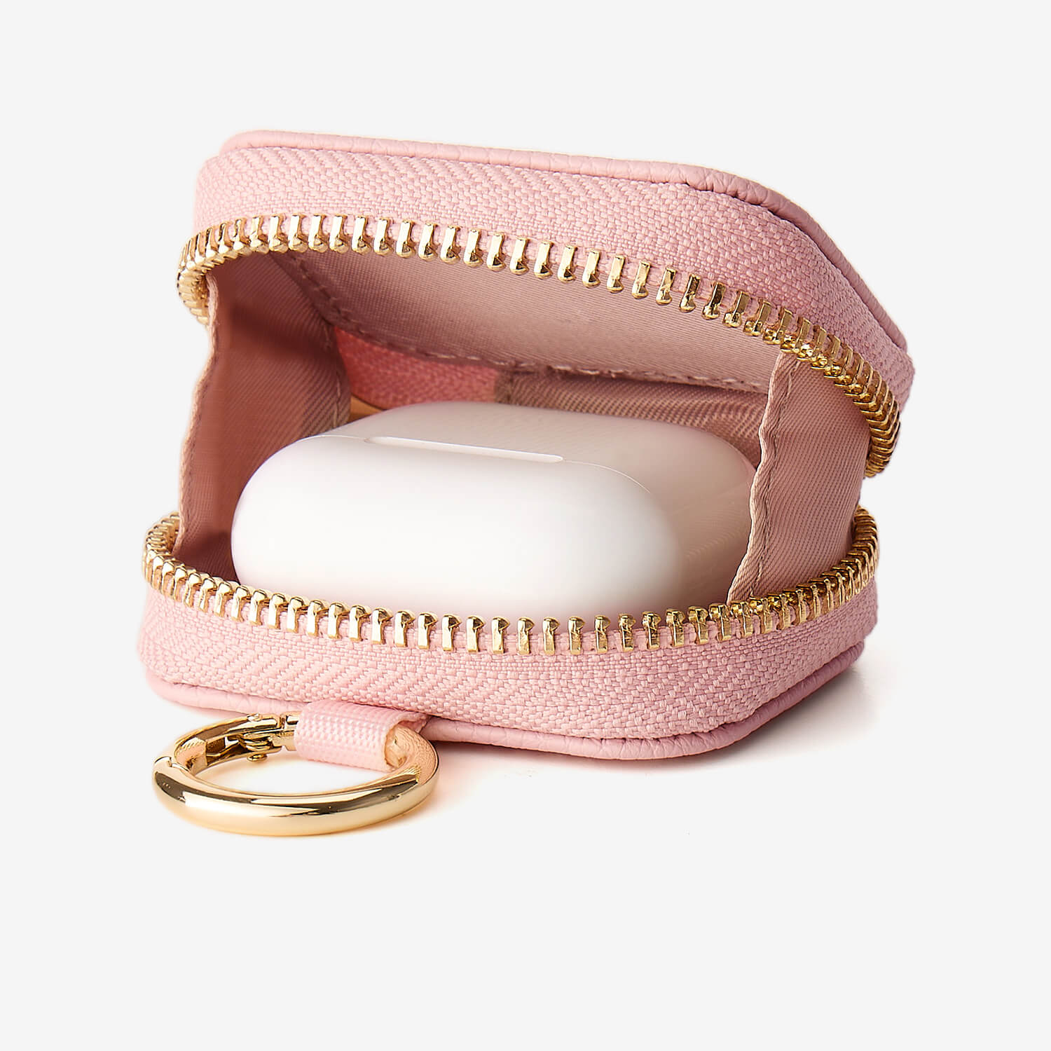 AirPods Pouch- Lychee Leather Mini Zip Pouch for Air Pods-AirPods case-Custype