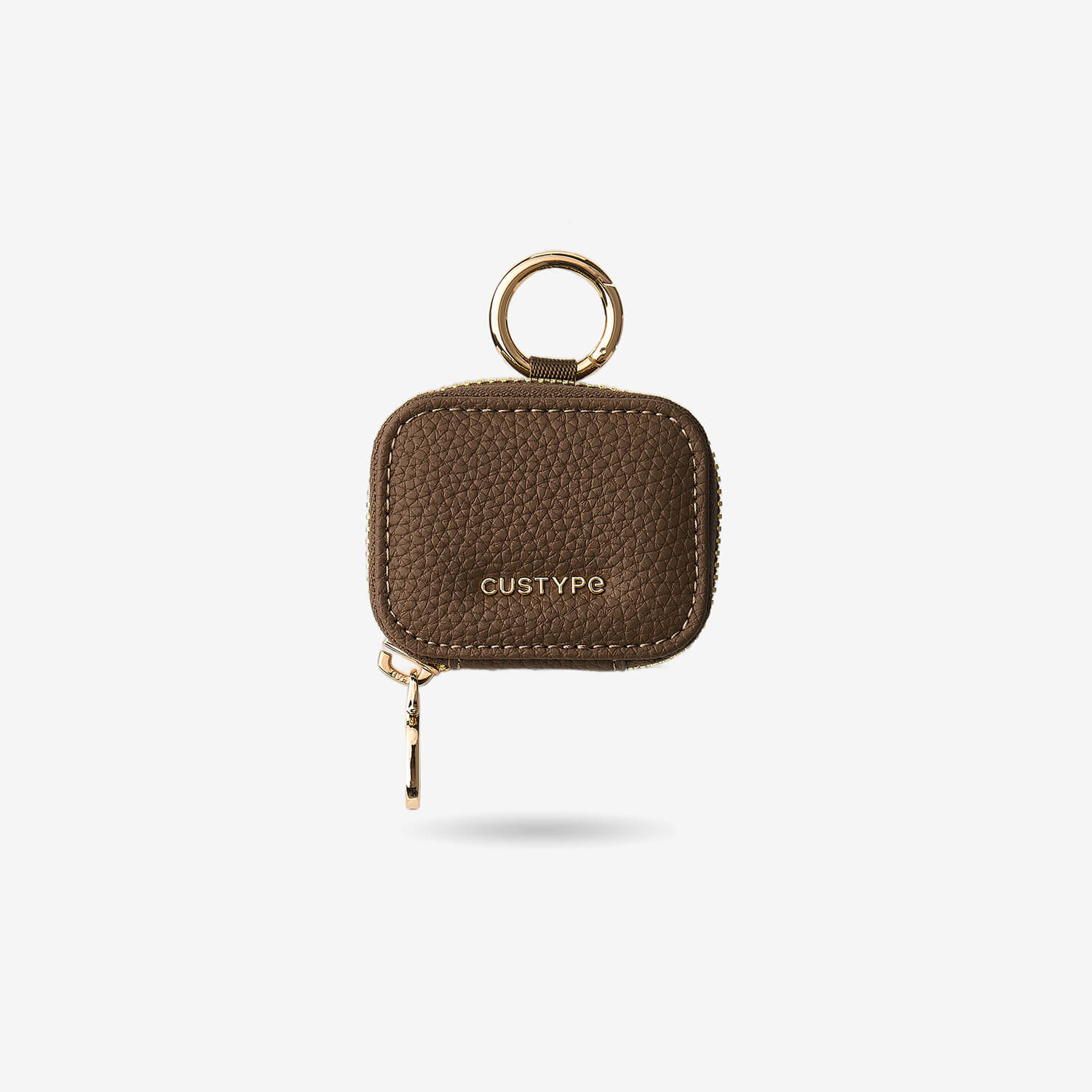 AirPods Pouch- Lychee Leather Mini Zip Pouch for Air Pods