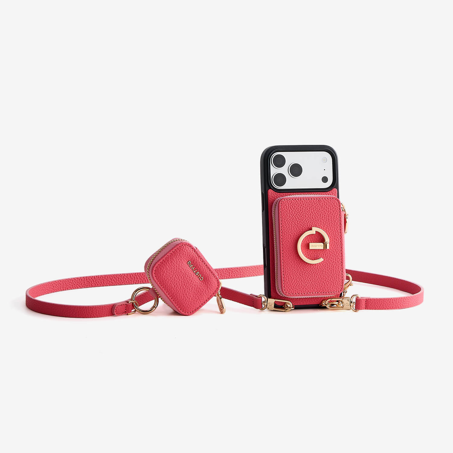 ウォレット、スタンド、ストラップ付きの女性向けiPhone 16 Proケース