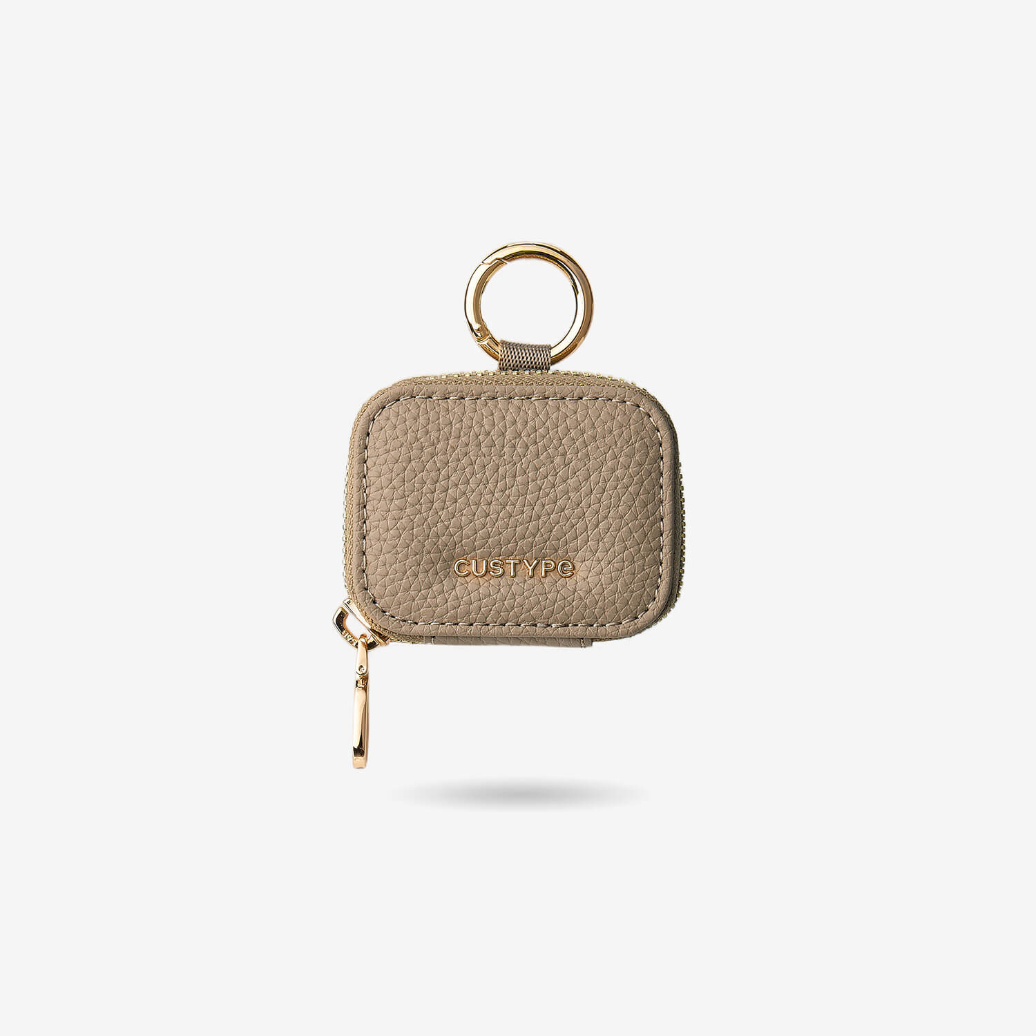 AirPods Pouch- Lychee Leather Mini Zip Pouch for Air Pods