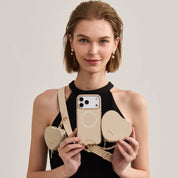 Roam Kit- iPhone Case with Magnetic Heart Pouch & Wide Strap