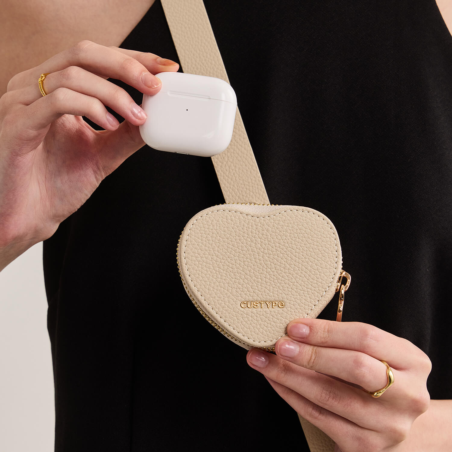 Roam Kit- iPhone Case with Magnetic Heart Pouch & Wide Strap