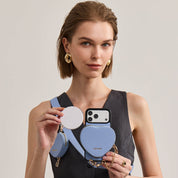 Roam Kit- iPhone Case with Magnetic Heart Pouch & Wide Strap